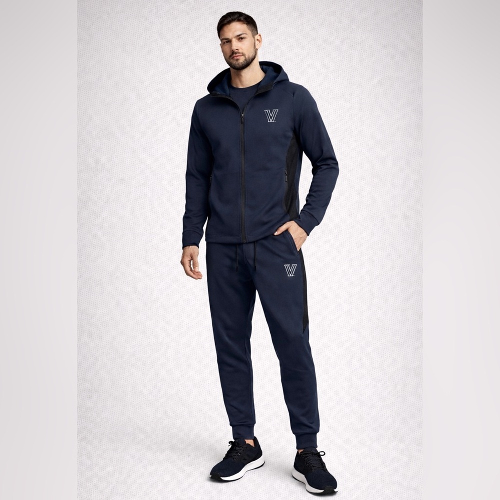 Nike V Villanova wildcats football men’s full zip hoodie and pants blue L